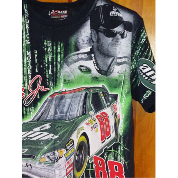Vtg 2011 Chase Authentics Dale Earnhardt Jr. Matrix All Over Print Shirt Men M - Picture 5 of 10